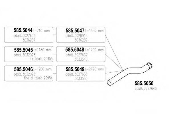 ASSO 5855044 Труба вихлопного газу