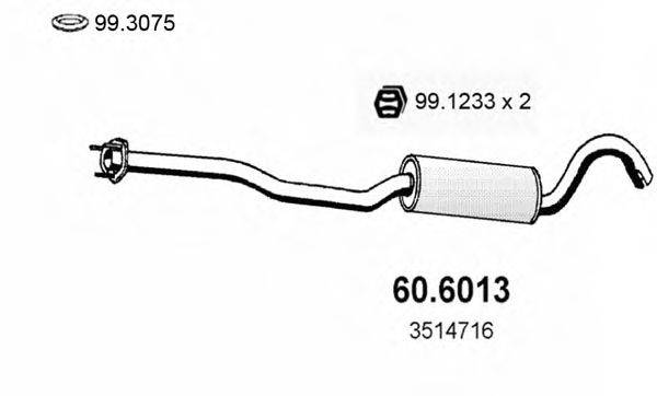 ASSO 606013 Середній глушник вихлопних газів