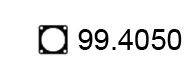 ASSO 994050 Прокладка, труба вихлопного газу