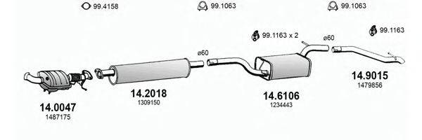 ASSO ART3375 Система випуску ОГ