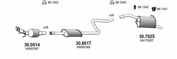 ASSO ART3460 Система випуску ОГ