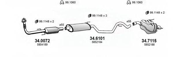 ASSO ART3564 Система випуску ОГ