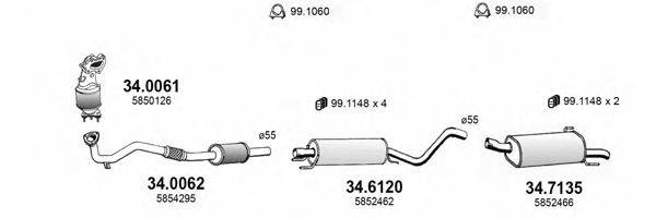 ASSO ART3113 Система випуску ОГ