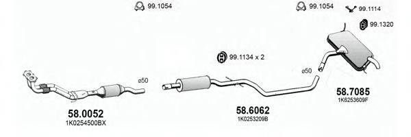 ASSO ART3054 Система випуску ОГ