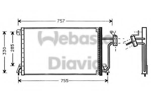 WEBASTO 82D0225025A Конденсатор, кондиціонер