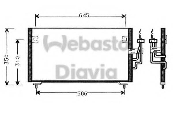 WEBASTO 82D0225335A Конденсатор, кондиціонер