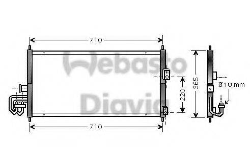 WEBASTO 82D0225343A Конденсатор, кондиціонер