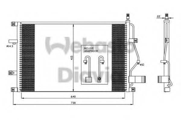 WEBASTO 82D0225398A Конденсатор, кондиціонер