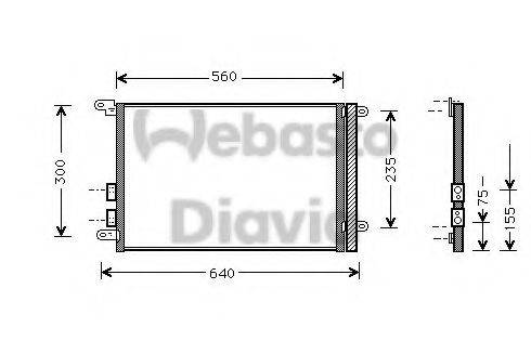 WEBASTO 82D0225405A Конденсатор, кондиціонер