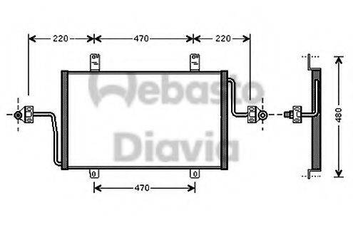 WEBASTO 82D0225535A Конденсатор, кондиціонер