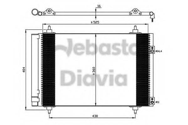 WEBASTO 82D0225548A Конденсатор, кондиціонер