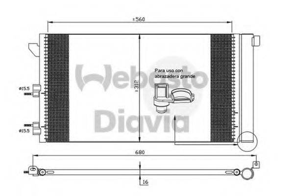 WEBASTO 82D0225554A Конденсатор, кондиціонер