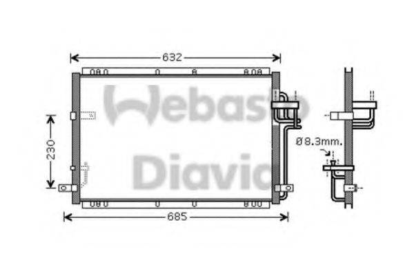 WEBASTO 82D0226227MA Конденсатор, кондиціонер