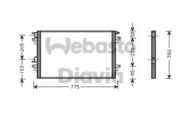 WEBASTO 82D0226231MA Конденсатор, кондиціонер