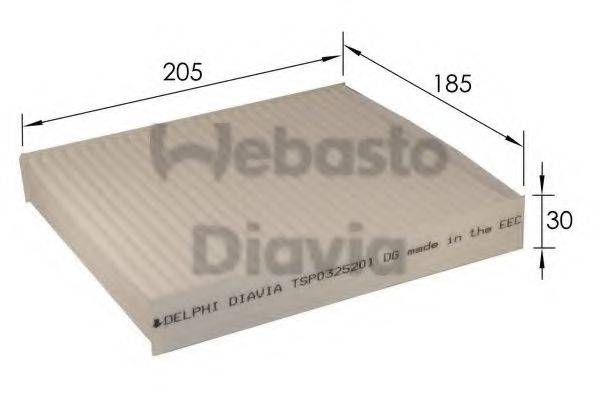 WEBASTO 82D0325201A Фільтр, повітря у внутрішньому просторі