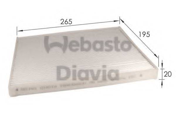 WEBASTO 82D0325231A Фільтр, повітря у внутрішньому просторі