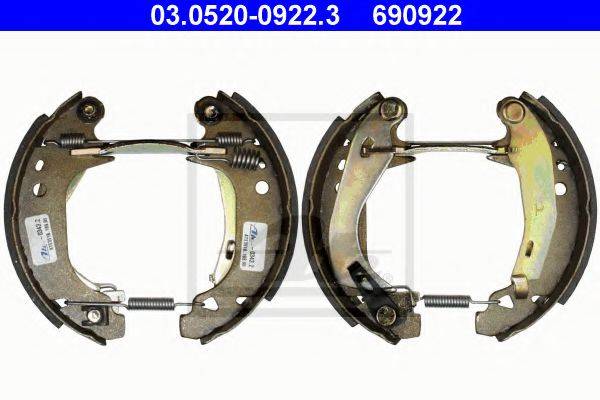 ATE 03052009223 Комплект гальмівних колодок