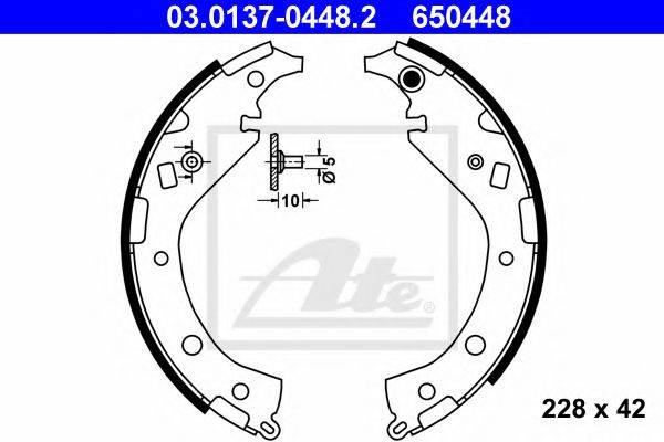 ATE 03013704482 Комплект гальмівних колодок