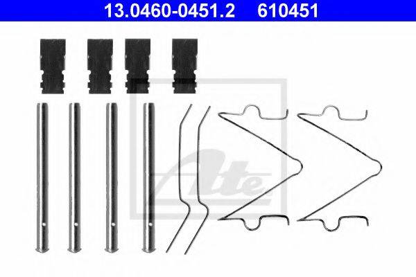 ATE 13046004512 Комплектуючі, колодки дискового гальма