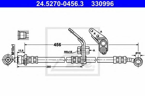 ATE 24527004563 Гальмівний шланг