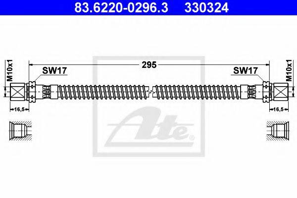 ATE 83622002963 Гальмівний шланг