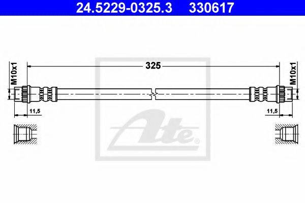 ATE 24522903253 Гальмівний шланг