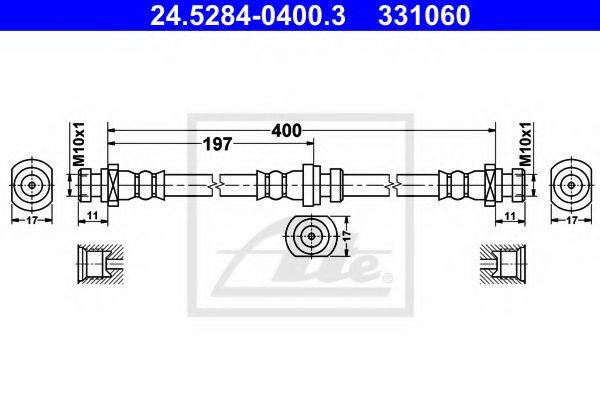 ATE 24528404003 Гальмівний шланг