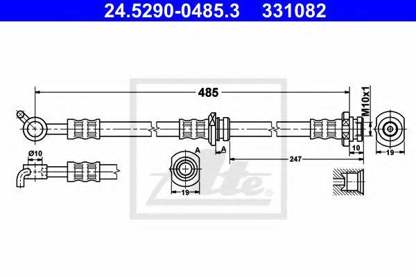 ATE 24529004853 Гальмівний шланг