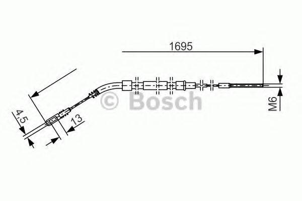 BOSCH 1987477004 Трос, стоянкова гальмівна система