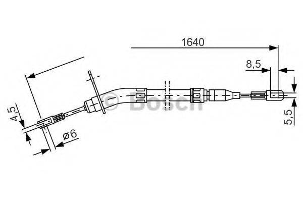 BOSCH 1987477011 Трос, стоянкова гальмівна система