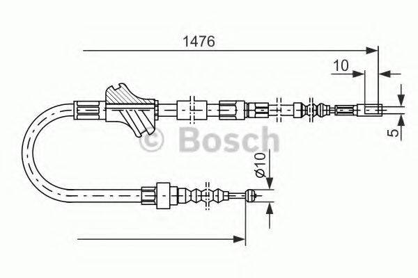 BOSCH 1987477064 Трос, стоянкова гальмівна система