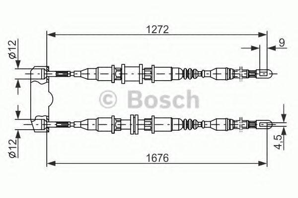 BOSCH 1987477136 Трос, стоянкова гальмівна система