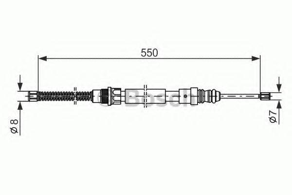 BOSCH 1987477147 Трос, стоянкова гальмівна система