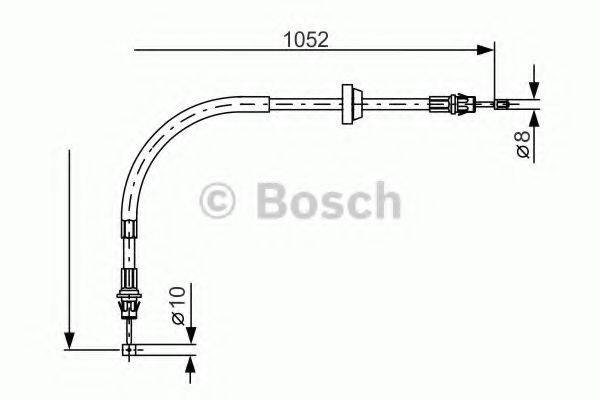 BOSCH 1987477186 Трос, стоянкова гальмівна система