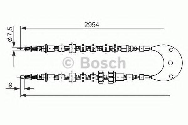 BOSCH 1987477236 Трос, стоянкова гальмівна система