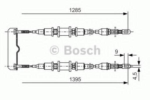 BOSCH 1987477253 Трос, стоянкова гальмівна система