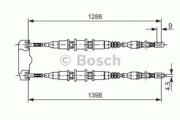 BOSCH 1987477258 Трос, стоянкова гальмівна система