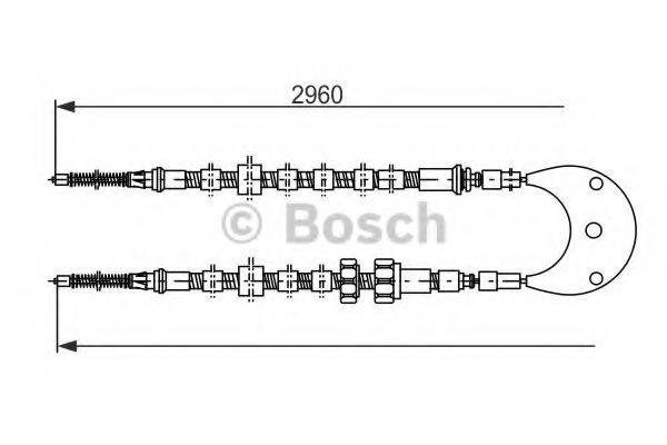 BOSCH 1987477366 Трос, стоянкова гальмівна система