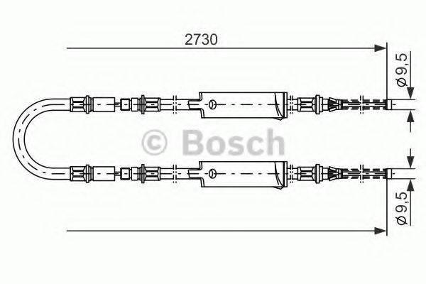 BOSCH 1987477370 Трос, стоянкова гальмівна система