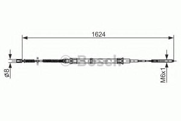 BOSCH 1987477407 Трос, стоянкова гальмівна система