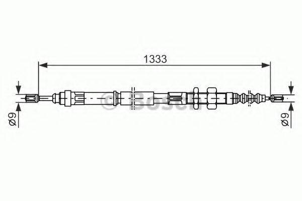 BOSCH 1987477440 Трос, стоянкова гальмівна система