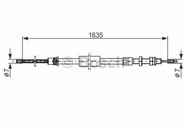 BOSCH 1987477455 Трос, стоянкова гальмівна система