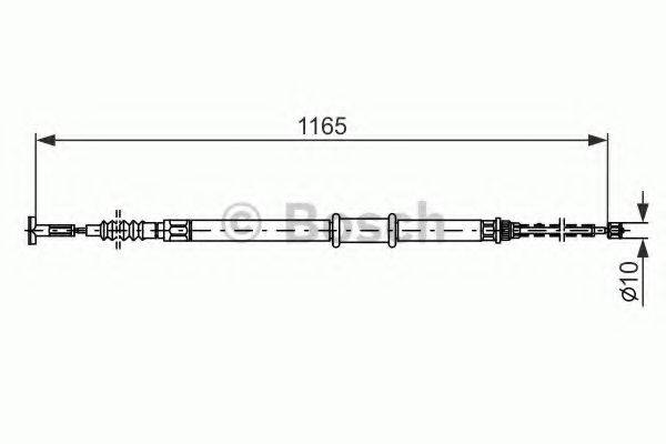 BOSCH 1987477562 Трос, стоянкова гальмівна система