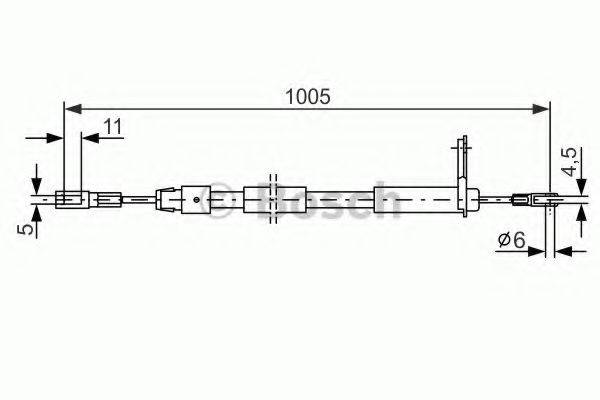 BOSCH 1987477628 Трос, стоянкова гальмівна система