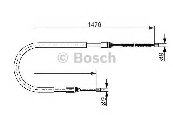 BOSCH 1987477639 Трос, стоянкова гальмівна система