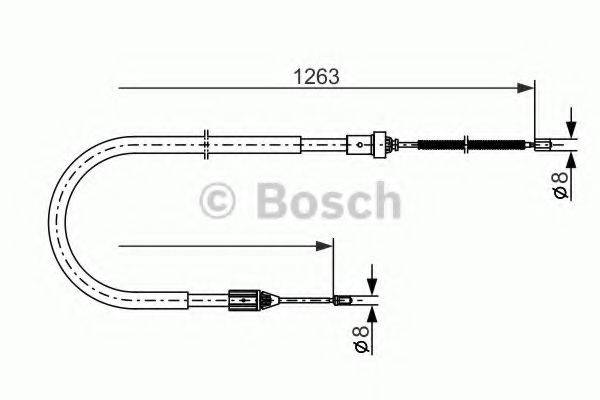 BOSCH 1987477642 Трос, стоянкова гальмівна система