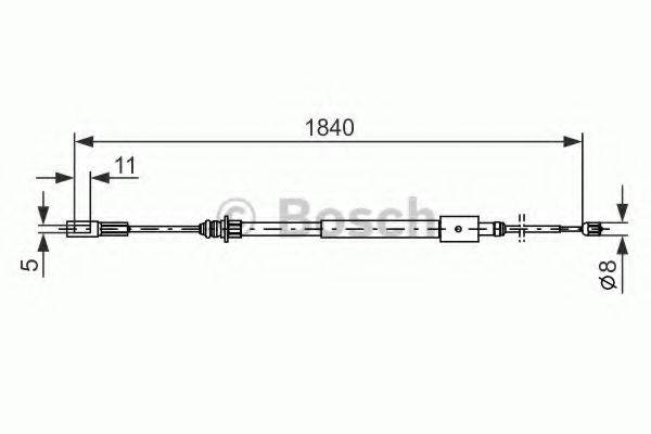 BOSCH 1987477712 Трос, стоянкова гальмівна система