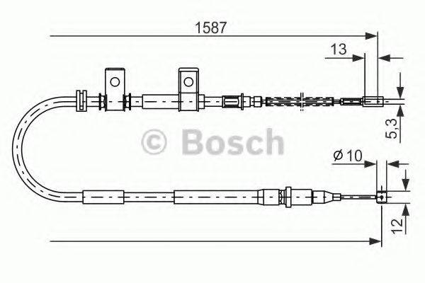 BOSCH 1987477717 Трос, стоянкова гальмівна система