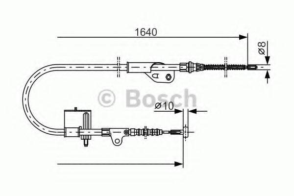 BOSCH 1987477752 Трос, стоянкова гальмівна система