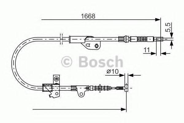 BOSCH 1987477755 Трос, стоянкова гальмівна система